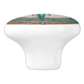 銅及びターコイスドラゴンフライ セラミックノブ (側面)