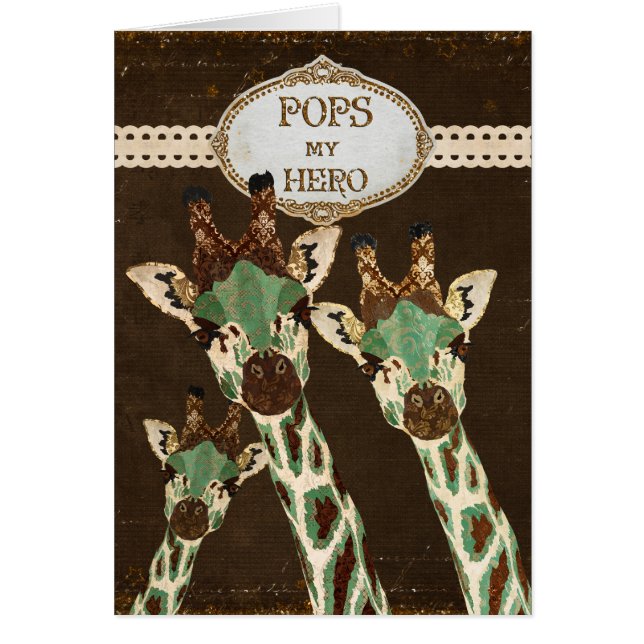 銅及びティール（緑がかった色）のキリンのポップは英雄カードです (正面)