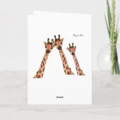 銅及びローザのキリンのハッピーバースデーカード カード (裏面)