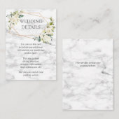 銅大理石ジオメトリック結婚フローラの詳細 エンクロージャーカード (正面/裏面)
