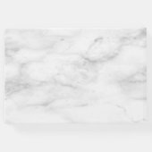 銅大理石ジオメトリホワイトフローラ結婚ズ ゲストブック (裏面)