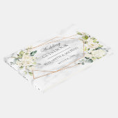 銅大理石ジオメトリホワイトフローラ結婚ズ ゲストブック (コーナー)