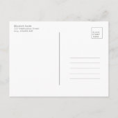 銅大理石幾何学白フローラ赤ちゃんシャワー 案内ポストカード (裏面)