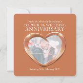 銅婚7周年パーティー招待状 招待状 (正面)