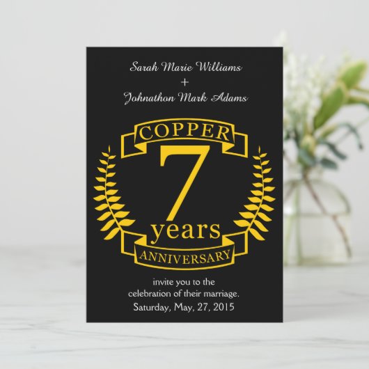 銅婚7周年 招待状 (スタンド正面)