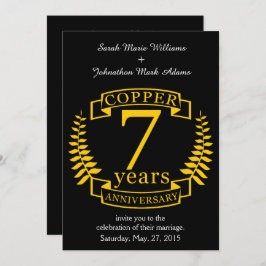 銅婚7周年 招待状