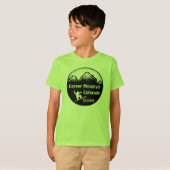 銅山のコロラド州の緑の男の子のスノーボードのティー Tシャツ (正面フル)