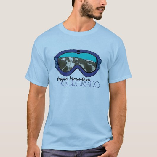銅山のコロラド州の青い雪のギョロ目のティー Tシャツ (正面)