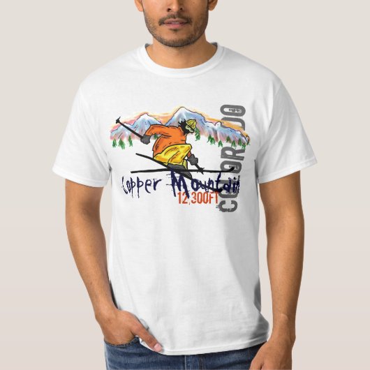 銅山のskiier高度の価値ティー tシャツ (正面)