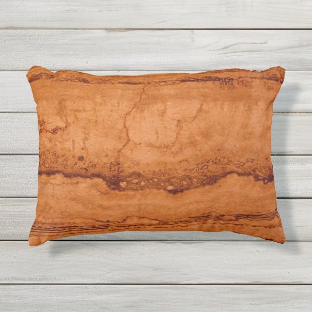 銅峡谷花崗岩、琥珀の金ゴールドセドナ山脈 アウトドアクッション (正面)