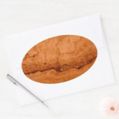 銅峡谷花崗岩、琥珀の金ゴールドセドナ山脈 楕円形シール (封筒)