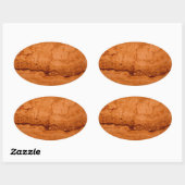 銅峡谷花崗岩、琥珀の金ゴールドセドナ山脈 楕円形シール (シート)