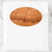 銅峡谷花崗岩、琥珀の金ゴールドセドナ山脈 楕円形シール (バッグ)