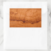 銅峡谷花崗岩、琥珀の金ゴールドセドナ山脈 長方形シール (バッグ)