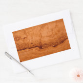 銅峡谷花崗岩、琥珀の金ゴールドセドナ山脈 長方形シール (封筒)