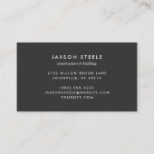 銅工業用素朴リベット付き金属 名刺 (裏面)