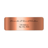 銅差出人住所 ラベル (正面)