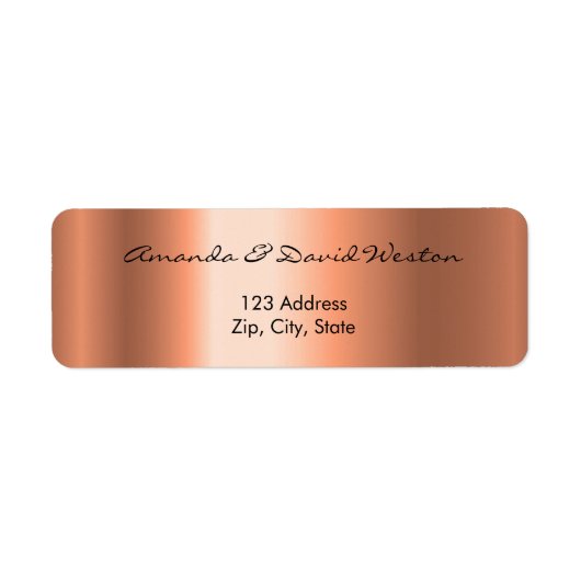 銅差出人住所 ラベル (正面)