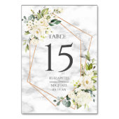 銅幾何大理石ホワイトフローラ結婚ズ テーブルナンバー (裏面)