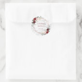 銅幾何学大理石エレガントな結婚式 ラウンドシール (バッグ)