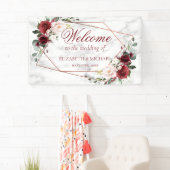 銅幾何学大理石エレガントな結婚式 横断幕 (インサイチュ)