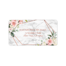 銅幾何学大理石ピンクフローラアドレス