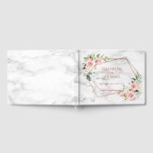 銅幾何学大理石ピンクフローラ ゲストブック (全面)