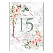 銅幾何学大理石ピンクフローラ テーブルナンバー (裏面)