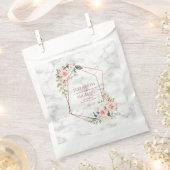 銅幾何学大理石ピンクフローラ フェイバーバッグ (クリップ留めされた状態)