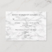 銅幾何学大理石ピンクフローラRSVP エンクロージャーカード (裏面)