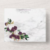 銅幾何学大理石プラムブルゴーニュフローラ オールインワン招待状 (裏面)