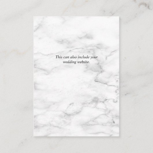 銅幾何学大理石結婚の詳細 エンクロージャーカード (裏面)