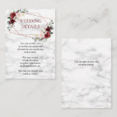 銅幾何学大理石結婚の詳細 エンクロージャーカード (正面/裏面)