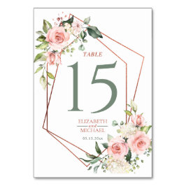 銅幾何学的ピーチピンクフローラ テーブルナンバー