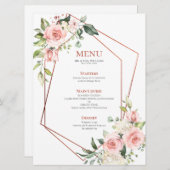 銅幾何学的ピーチピンクフローラ メニュー (正面/裏面)