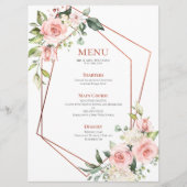 銅幾何学的ピーチピンクフローラ メニュー (正面)