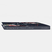 銅幾何学的ブルゴーニュ海軍エレガントな結婚式 ゲストブック (背)