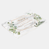 銅幾何学的ユーカリ大理石エレガントな結婚式 ゲストブック (コーナー)