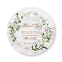 銅幾何学的ユーカリ大理石エレガントな結婚式