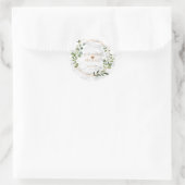 銅幾何学的ユーカリ大理石エレガントな結婚式 ラウンドシール (バッグ)