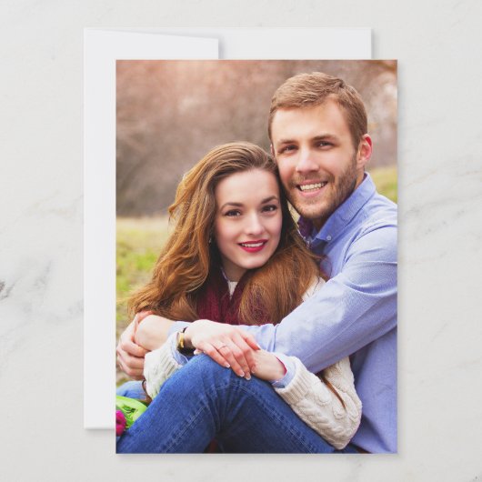 銅幾何学的ユーカリ大理石エレガント写真 招待状 (裏面)