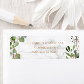 銅幾何学的ユーカリ大理石差出人住所 ラベル (インサイチュ)