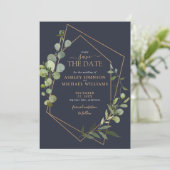 銅幾何学的ユーカリ青い写真 セーブザデート (スタンド正面)