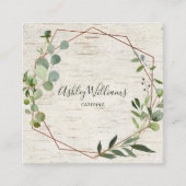 銅幾何緑化リースタイポグラフィ スクエア名刺 (正面)