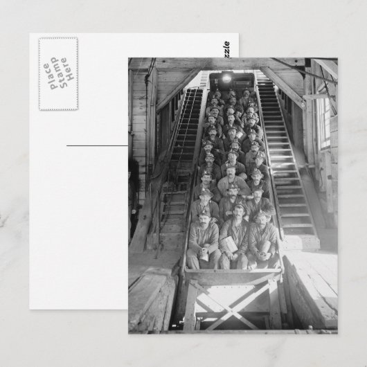 銅抗夫1906年 ポストカード (正面/裏面)