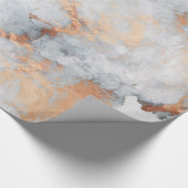 銅採石灰色の花崗岩の石の水色 ラッピングペーパー (角)