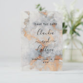 銅採石結婚式の日付カードを保存 セーブザデート (スタンド正面)