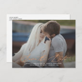 銅書道オーバーレイ写真の保存日付 ポストカード (正面/裏面)