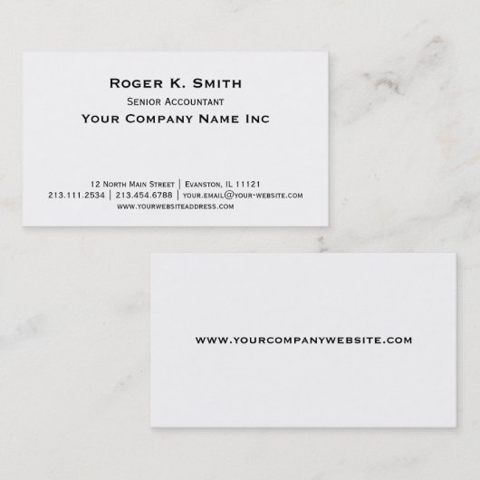 銅板クラシックシンプルエレガント 名刺 (正面/裏面)