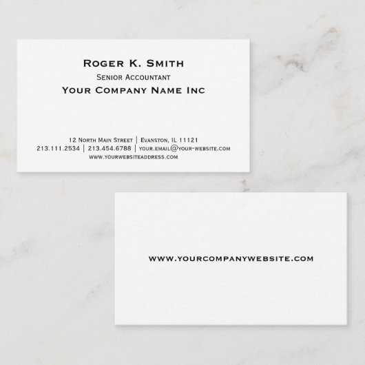 銅板クラシックシンプルエレガント 名刺 (正面/裏面)